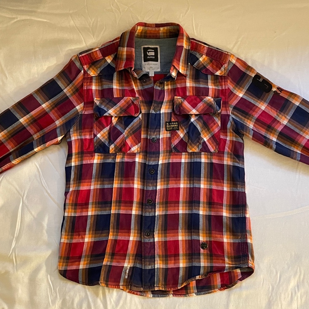 G-Star RAW Denim Plaid Shirt